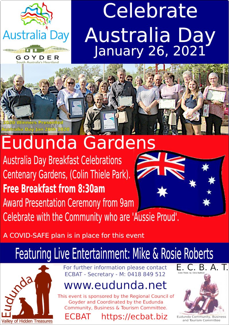 Australia Day Breakfast Eudunda 26th Jan 2021