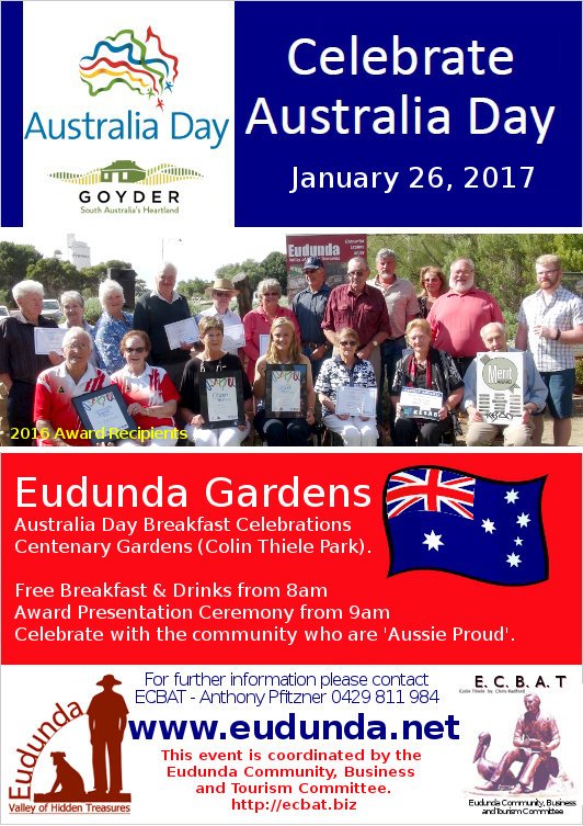 Australia Day Breakfast Eudunda 2017 Flier