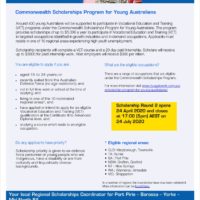 Commonwealth Scholarship Program for Young Australians