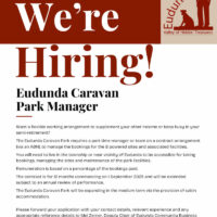 ECBAT – We’re Hiring – Eudunda Caravan Park Manager