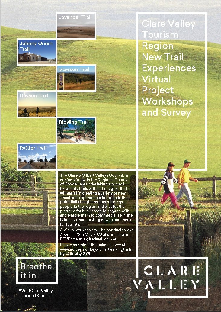 Clare Valley Tourism Region New Trail Experiences Virtual Project Workshops and Survey