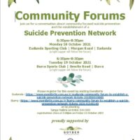 Community Forums – Conversation About Community Focused Suicide Prevention & Network