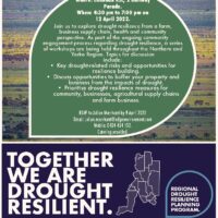 Northern & Yorke Drought Resilience Community Workshops: Eudunda – 12th April 2022 (RSVP by 8th April)