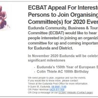 Appeal For Interested Persons – Join Organising Committee for 2020 Events