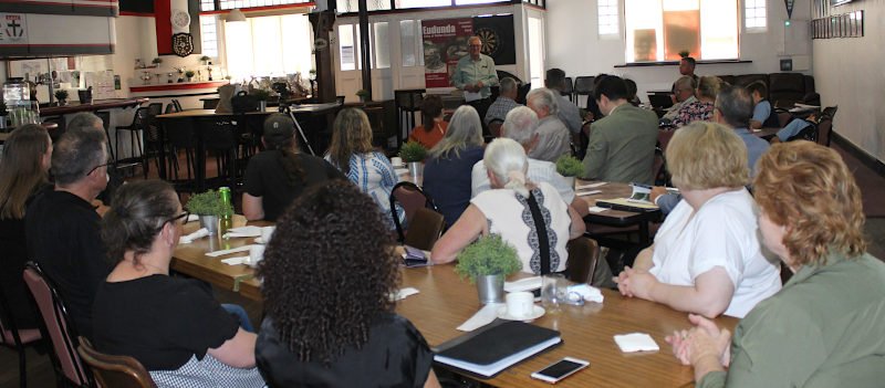 ECBAT Business Breakfast 22 Nov 2024 - View to Front - Mel Talking