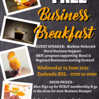 Eudunda Business Breakfast By ECBAT Wed. June 23rd 7am to 9am