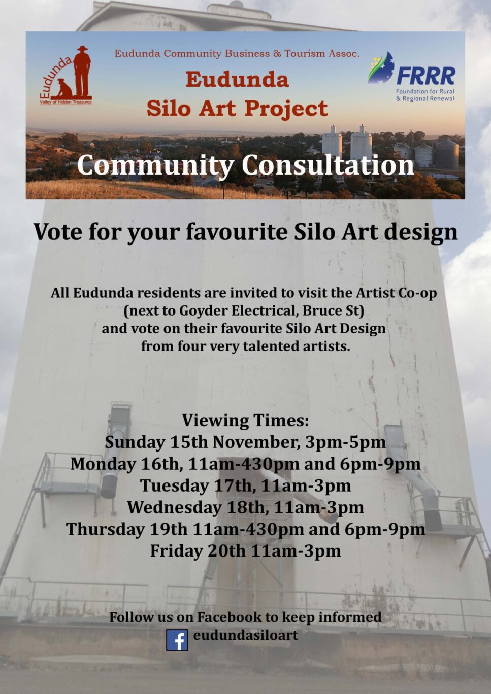 ECBAT Community Consultation - View Artist Concepts for Silo Art from 15th - 20th Nov 2020