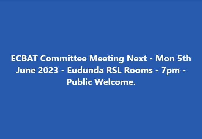 ECBAT Next Meeting 5th June 2023