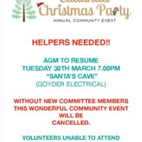 Eudunda Christmas Party – AGM 30th March 2021 – Your Support Needed