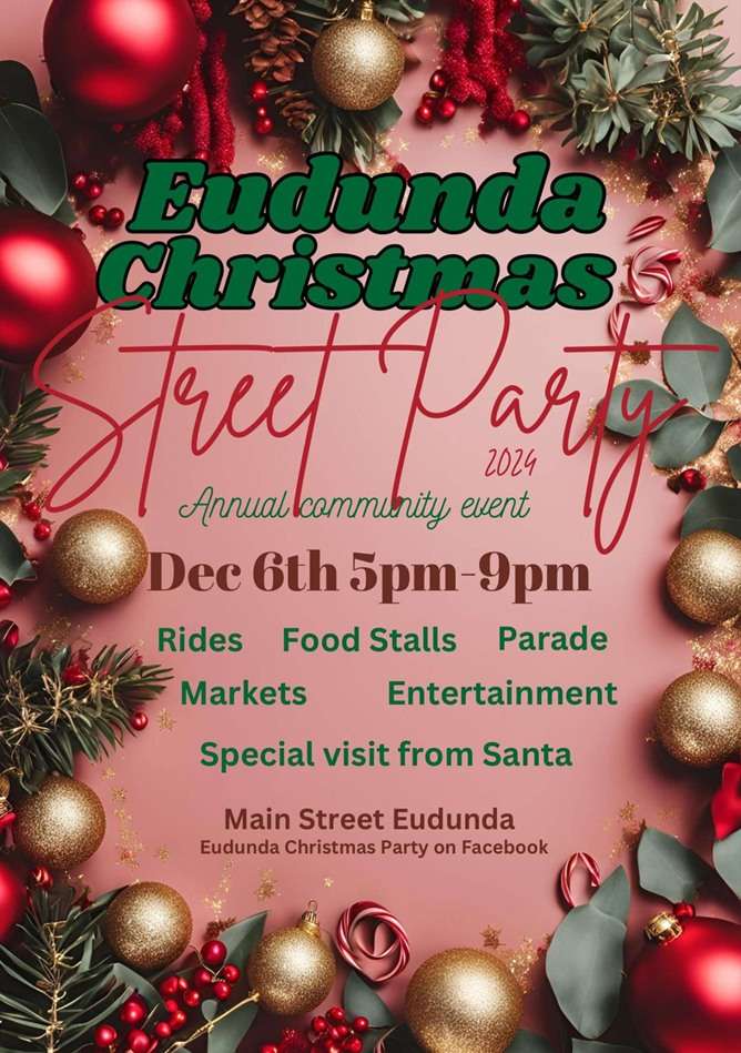 Eudunda Christmas Street Party - 6th Dec 2024 Poster