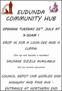 Eudunda Community Hub - Opening Flier 25th July 2017 Poster