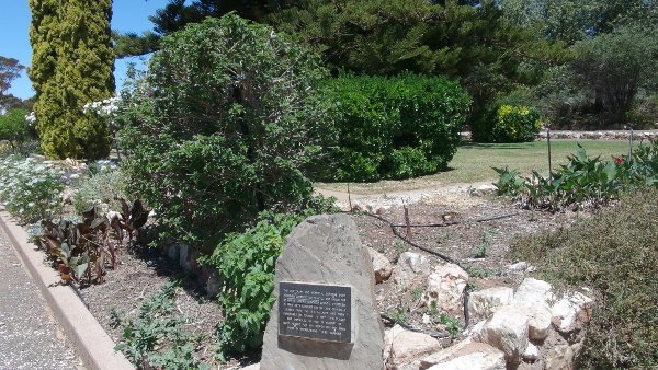 Eudunda Gardens - the original more traditional garden area with Berts Plaque