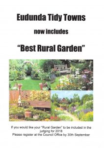 Eudunda Tidy Towns inc Best Rural Garden 2018