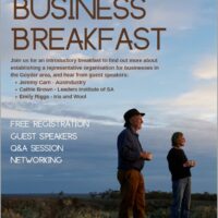 Goyder Business Breakfast Thusday October 27th 7am At Burra