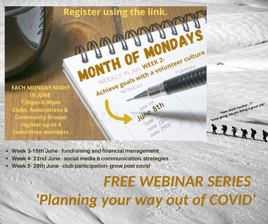 Month Of Mondays - Week 2 webinars- volunteers