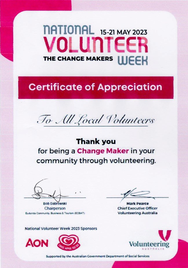 National Volunteer Week - The Change Makers - 15-21 May 2023 - Signed