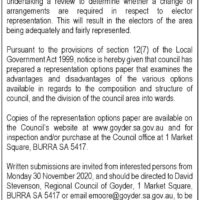 Eudunda Ward Currently Under Represented At Council