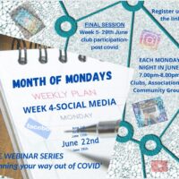 The “Month of Mondays” Club Development Webinar series – Session 4 Mon 22nd June 2020