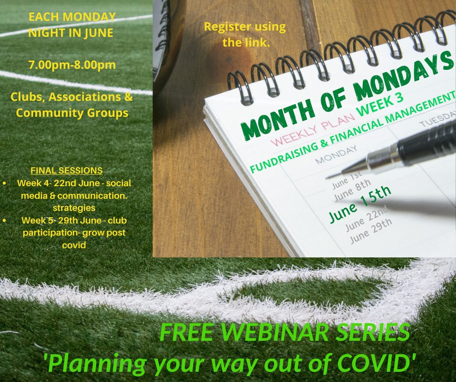 Week 3- Fundraising and Financial management for sports clubs - Part 3 of the COVID series